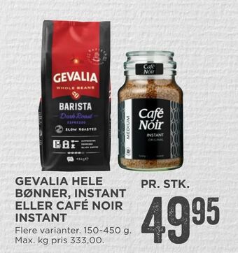MENY Gevalia hele bønner, instant eller café noir instant tilbud