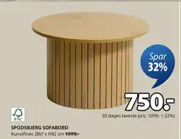 JYSK SPODSBJERG SOFABORD tilbud