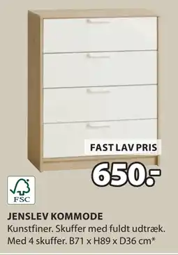 JYSK JENSLEV KOMMODE tilbud