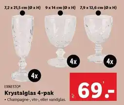 Lidl ERNESTO Krystalglas 4-pak tilbud