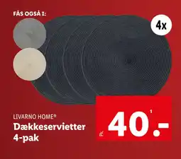 Lidl Dækkeservietter 4-pak tilbud