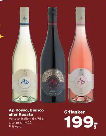 SuperBrugsen Ap Rosso, Bianco eller Rosato tilbud