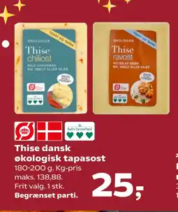 Kvickly Thise dansk økologisk tapasost tilbud