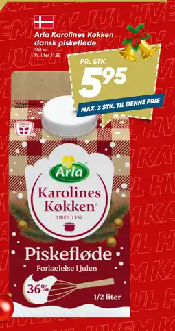 Bilka Arla Karolines Køkken dansk piskefløde tilbud