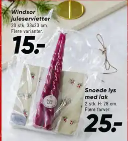 Bilka Windsor juleservietter tilbud