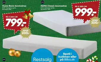 Bilka Huma Basic boxmadras tilbud