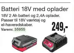 Harald Nyborg Batteri 18V med oplader tilbud