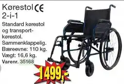 Harald Nyborg Kørestol 2-i-1 tilbud
