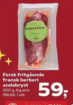 Kvickly Fersk fritgående fransk berberi andebryst 300 g tilbud