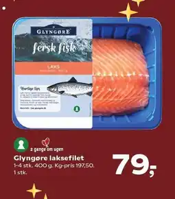 SuperBrugsen Glyngøre laksefilet 400 g tilbud