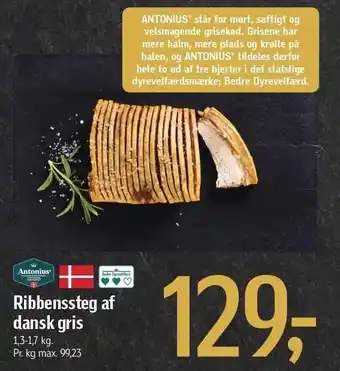 Føtex Ribbenstag af dansk gris tilbud