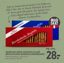 MENY BORNHOLMSKE RUGKIKS ELLER ØKOLOGISKE BORNHOLMERBIDDER tilbud