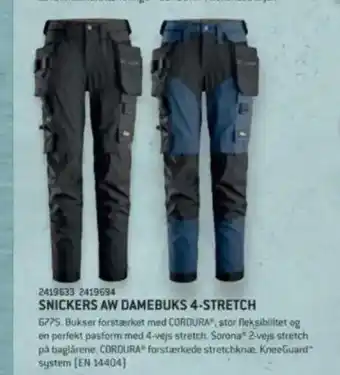 XL-BYG Snickers aw damebuks 4-stretch tilbud