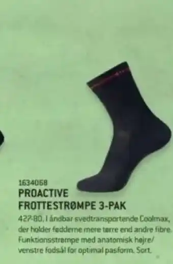 XL-BYG Proactive frottestrømpe 3-pak tilbud