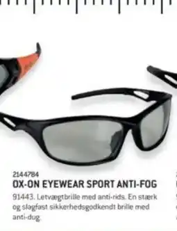 XL-BYG Ox-on eyewear sport anti-fog tilbud