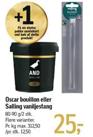 Føtex Oscar boullion eller Salling vaniljestang tilbud