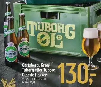 Føtex Calrsberg, Grøn Tuborg eller Tuborg Classic flasker tilbud