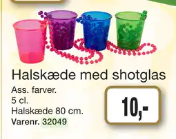 Harald Nyborg Halskæde med shotglas tilbud