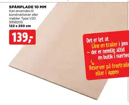 jem & fix SPÅNPLADE 10 MM tilbud