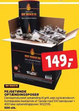 jem & fix BURNER PEJSETØNDE OPTÆNDINGSPOSER tilbud