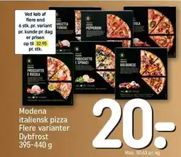 REMA 1000 Modena italiensk pizza Flere varianter Dybfrost tilbud