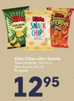 SPAR Kims Chips eller Snacks tilbud