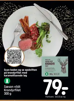 REMA 1000 Sæson vildt Krondyrfilet 300 g tilbud