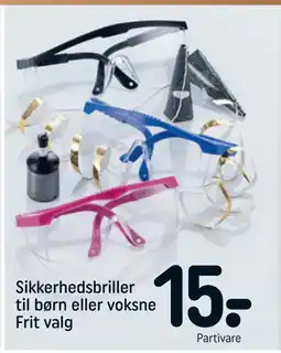 REMA 1000 Sikkerhedsbriller til børn eller voksne tilbud