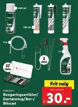 Lidl PARKSIDE Rengøringsartikler/Dørsætning/Bor-/Bitssæt tilbud