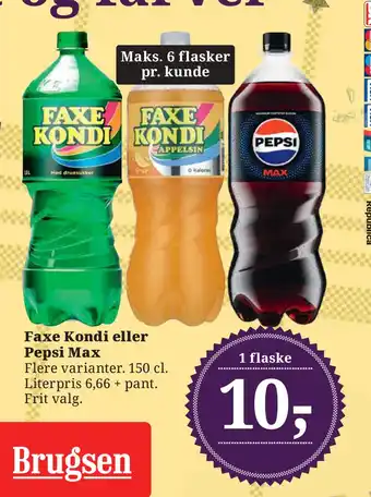 Dagli'Brugsen Faxe Kondi eller Pepsi Max tilbud