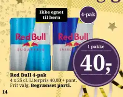 Dagli'Brugsen Red Bull 4-pak tilbud