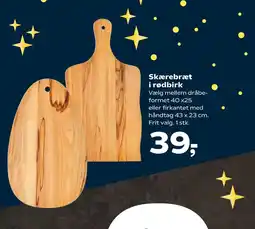 Kvickly Skærebræt i rødbirk tilbud