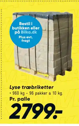 Lyse træbriketter