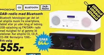 Bilka Prosonic DAB-radio med Bluetooth tilbud