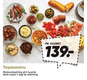 Bilka Tapasmenu tilbud