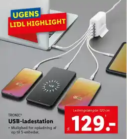 Lidl TRONIC USB-ladestation tilbud