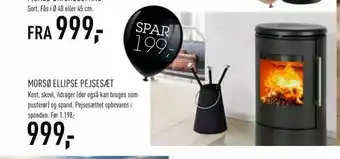 Johannes Fog Morsø ellipse pejsesæt tilbud