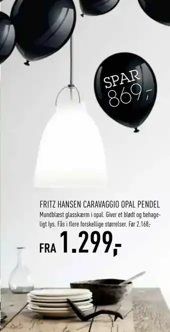 Fritz hansen caravaggio opal pendel