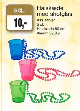Harald Nyborg Halskæde med shotglas tilbud