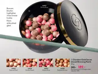 Oriflame Giordani gold serum infused bronzing pearls tilbud