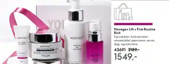 Oriflame NOVAGE+ Lift + firm routine rich tilbud