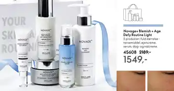 Oriflame NOVAGE+ Blemish + age defy routine light tilbud