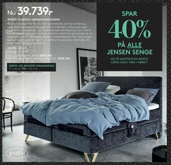 SengeSpecialisten Jensen j5 aqtive 1 boxelevationsseng tilbud