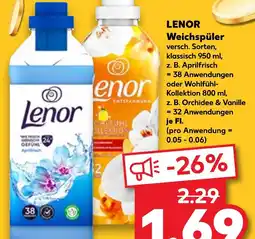 Kaufland LENOR Weichspüler tilbud