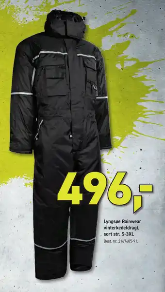 Johannes Fog Lyngsøe Rainwear vinterkedeldragt, sort str. S-3XL tilbud