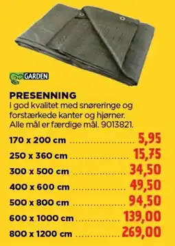 jem & fix Presenning tilbud