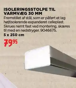 jem & fix Isoleringsstolpe til varmvæg 30 mm tilbud