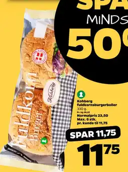 Netto Kohberg fuldkornsburgerboller tilbud
