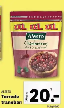 Lidl Tørrede tranebær tilbud