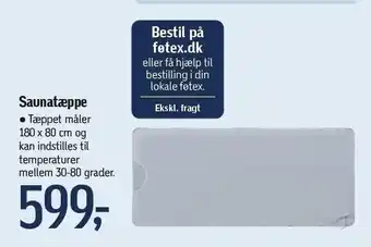 Føtex Saunatæppe tilbud